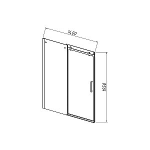 Душевая дверь Vincea Como-N VDS-4CN140CGB 140 стекло тонированное/профиль черный купить в интернет-магазине Sanbest