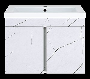 Тумба с раковиной Misty Торос - 75 П-Тор01075-0521Пр белый мрамор для ванной в интернет-магазине Sanbest