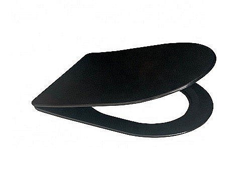 Унитаз подвесной CeramaLux B2330B черный, безободковый, с крышкой микролифт купить в интернет-магазине Sanbest