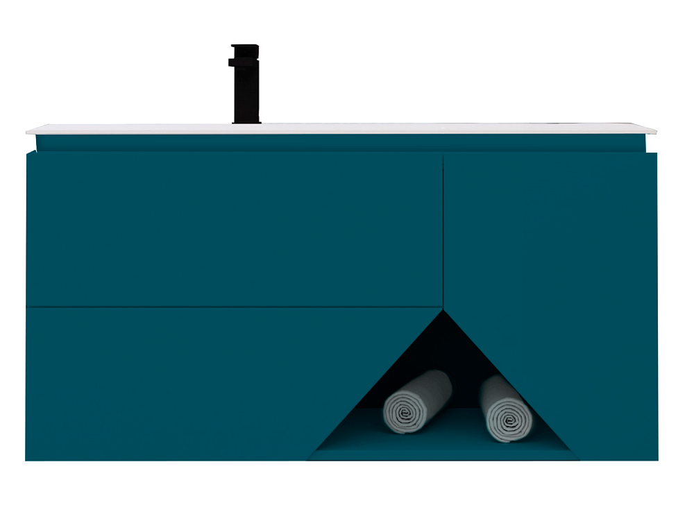 Тумба с раковиной Cezares 1973 106 Blu petrolio для ванной в интернет-магазине Sanbest