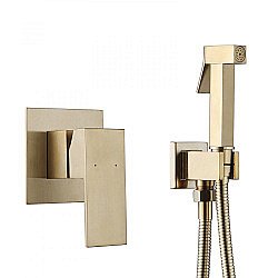 Гигиенический душ со смесителем ABBER Daheim AF8225G золото матовое купить в интернет-магазине сантехники Sanbest