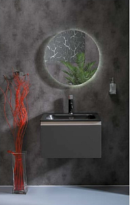 Тумба с раковиной Armadi Art Vallessi 60 антрацит матовый для ванной в интернет-магазине Sanbest