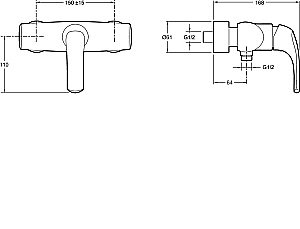 Смеситель для душа Jacob Delafon NATEO E71253-CP купить в интернет-магазине сантехники Sanbest