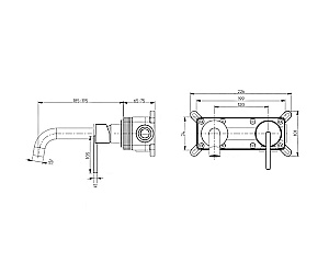 Смеситель для раковины Bronze de Luxe OMG! 9007GM графит матовый купить в интернет-магазине сантехники Sanbest