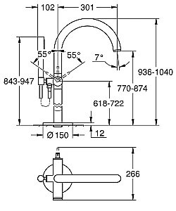 Смеситель для ванны Grohe Atrio New 32653003 хром купить в интернет-магазине сантехники Sanbest