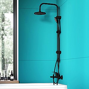 Душевая система Dorff Comfort D0708000BL черная матовая купить в интернет-магазине сантехники Sanbest