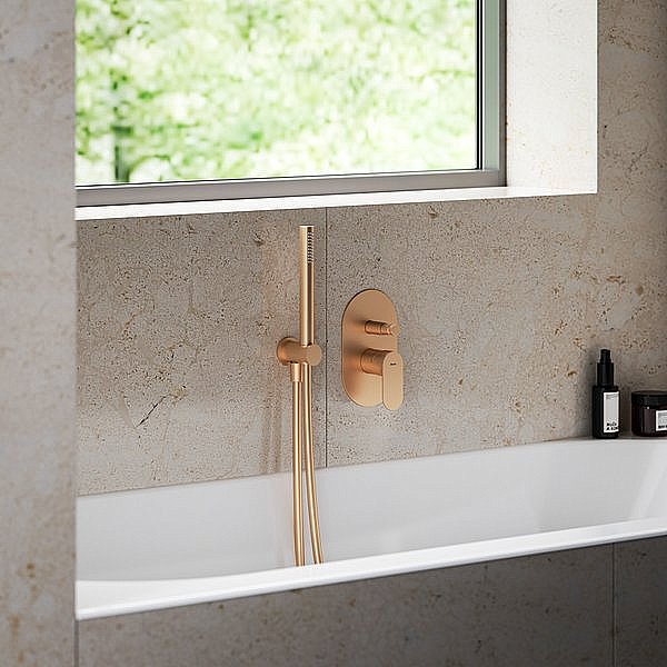 Смеситель для душа Ravak Eleganta X070372 розовое золото купить в интернет-магазине сантехники Sanbest