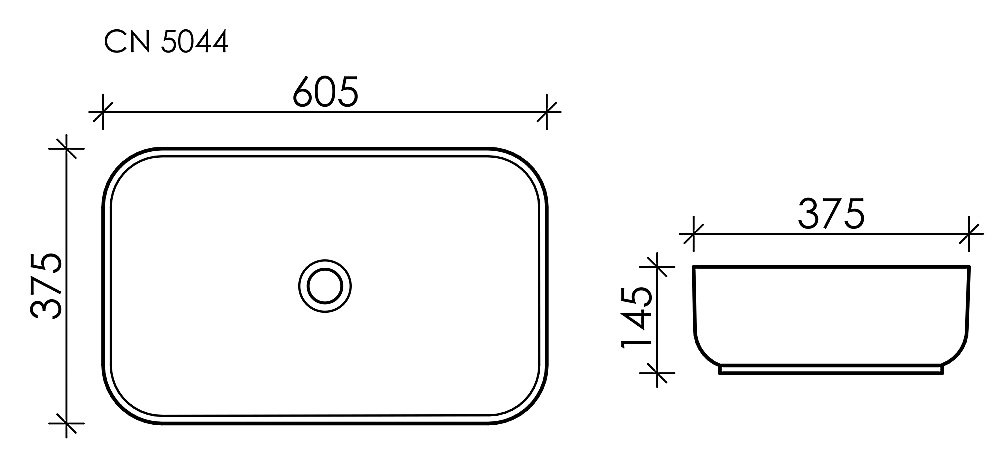 Раковина накладная Ceramica Nova Element 605 CN5044 белая купить в интернет-магазине Sanbest