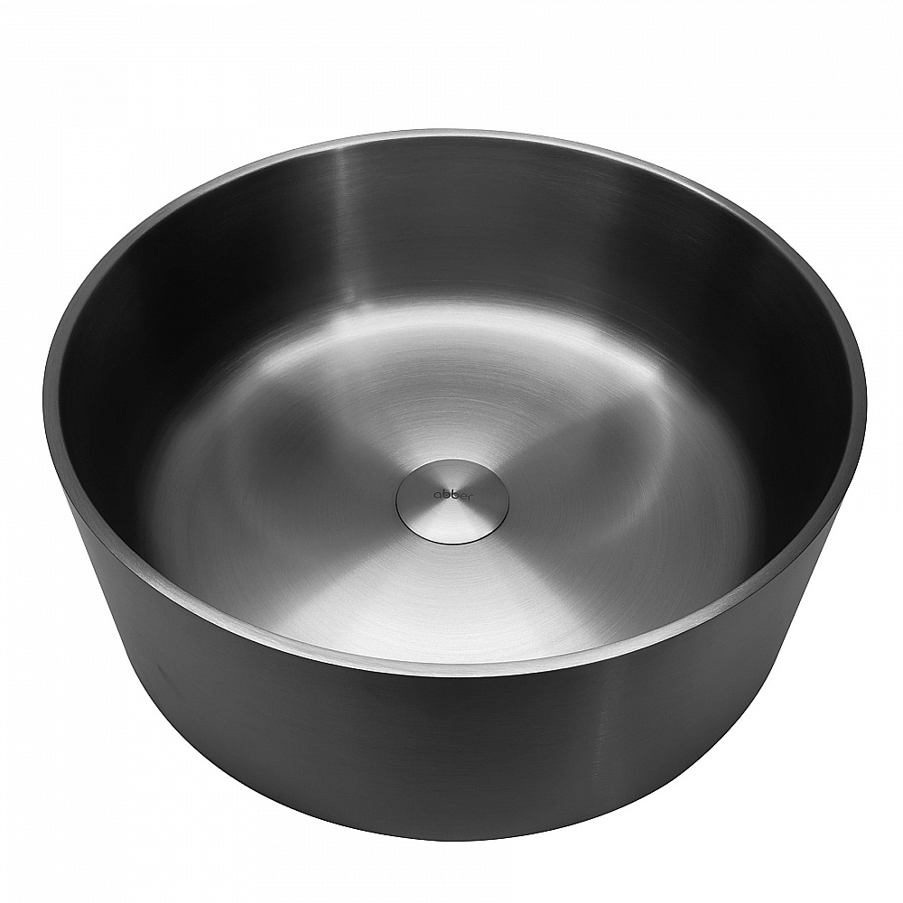 Раковина накладная ABBER Wasser Kreis 40 AF2407GM оружейная сталь купить в интернет-магазине Sanbest