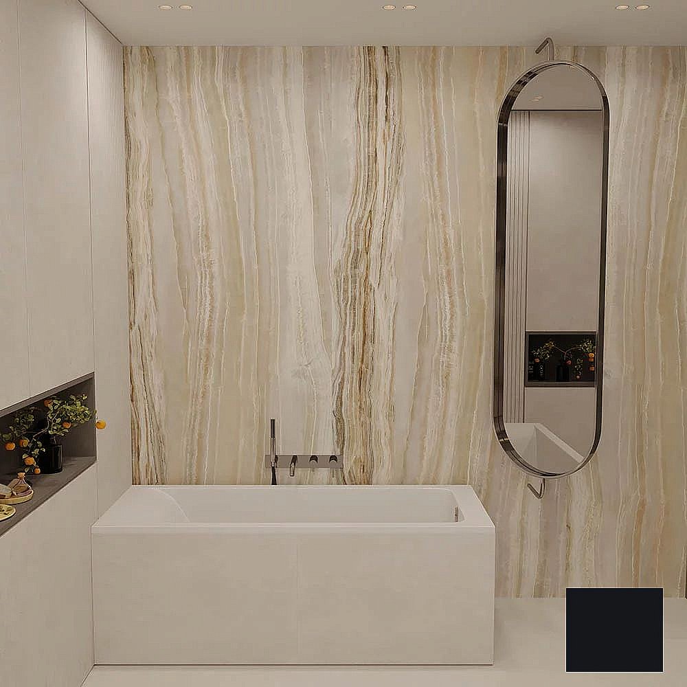 Ванна из искусственного камня Veconi Solita SLT17075B 170х75 черная купить в интернет-магазине Sanbest