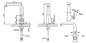 Смеситель для кухни Bravat WATERFALL F773107C-1 купить в интернет-магазине сантехники Sanbest