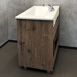 Тумба с раковиной Comforty Марио 00-00004157 75 дуб темный для ванной в интернет-магазине Sanbest