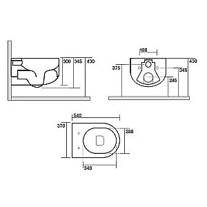 Унитаз подвесной Kerasan Flo 3111 безободковый купить в интернет-магазине Sanbest