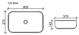 Раковина накладная Ceramica Nova Element 605 CN5044 белая купить в интернет-магазине Sanbest