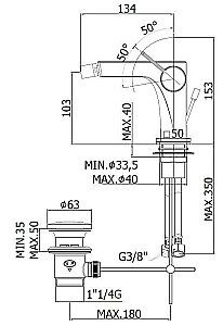 Смеситель для биде Paffoni Rock RO131CR купить в интернет-магазине сантехники Sanbest