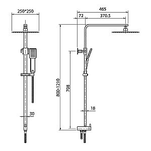 Душевая система Koller Pool Neon NNSD200 хром купить в интернет-магазине сантехники Sanbest