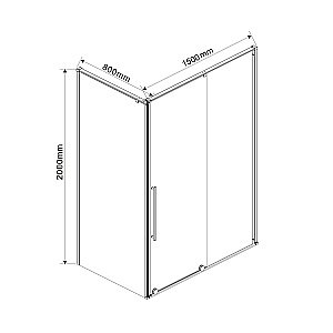 Душевой уголок Vincea ARNO VSR-1A8015CL 150x80 стекло прозрачное/профиль хром купить в интернет-магазине Sanbest