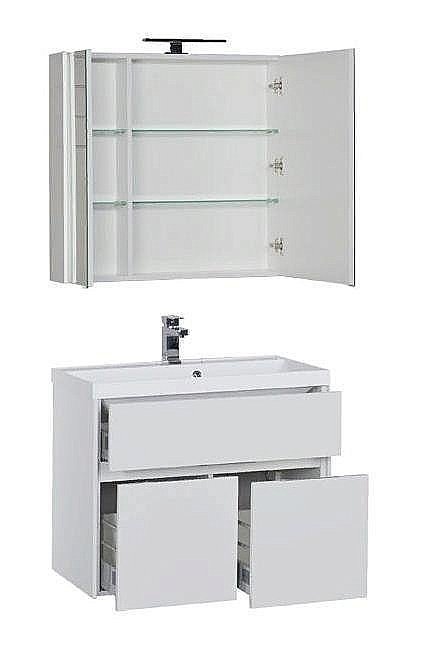 Тумба с раковиной Aquanet Латина 80 для ванной в интернет-магазине Sanbest