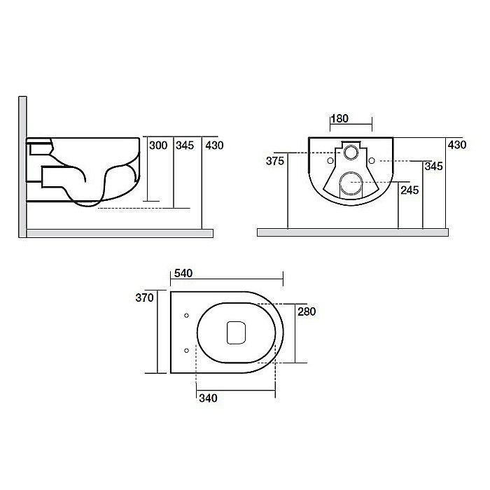 Унитаз подвесной Kerasan Flo 3111 безободковый купить в интернет-магазине Sanbest