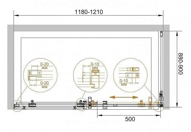 Душевой уголок Cezares Stylus-m 130x90 STYLUS-M-AH-1-130/90-C-Cr стекло прозрачное/профиль хром купить в интернет-магазине Sanbest