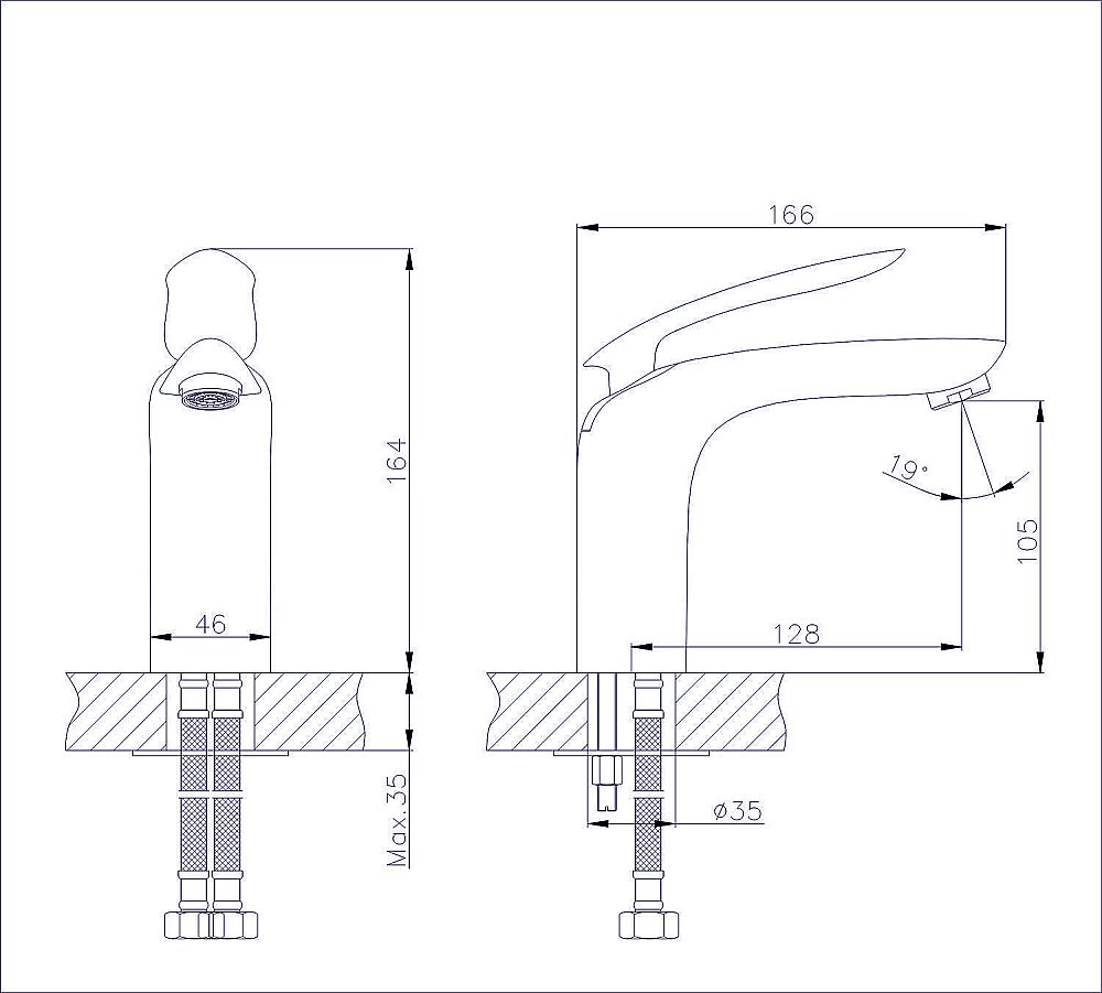 Смеситель для раковины Rush Island IS6535-11 купить в интернет-магазине сантехники Sanbest
