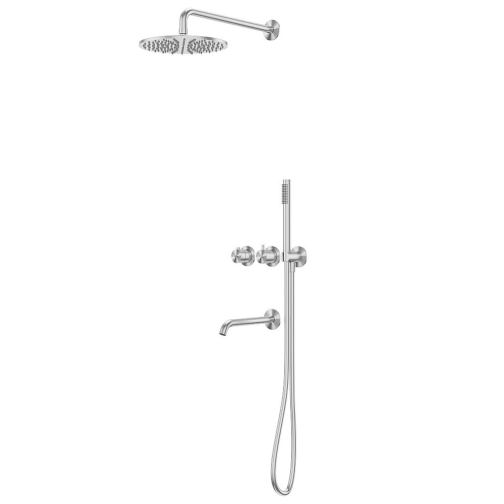 Душевая система Abber Wasser Kreis 316 AF8150BST сталь брашированная купить в интернет-магазине сантехники Sanbest