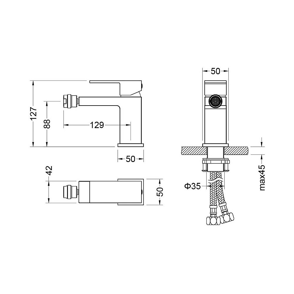 Смеситель для биде Aquatek Либра AQ1618CR хром купить в интернет-магазине сантехники Sanbest