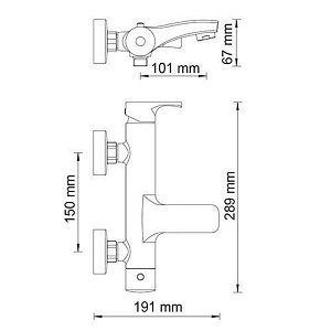 Смеситель для ванны WasserKRAFT Berkel 4801 купить в интернет-магазине сантехники Sanbest