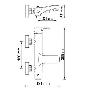 Смеситель для ванны WasserKRAFT Berkel 4801 купить в интернет-магазине сантехники Sanbest