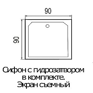 Душевая кабина RIVER TANA без крыши 90х90 купить в интернет-магазине Sanbest