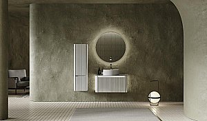 Пенал Jorno Lumino 34 Lum.04.120/P/W/JR белый для ванной в интернет-магазине сантехники Sanbest