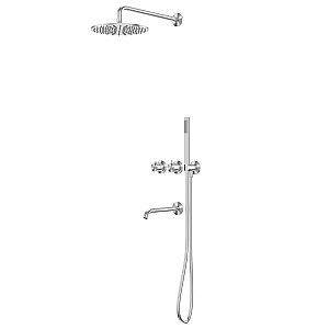 Душевая система Abber Wasser Kreis 316 AF8150BST сталь брашированная купить в интернет-магазине сантехники Sanbest