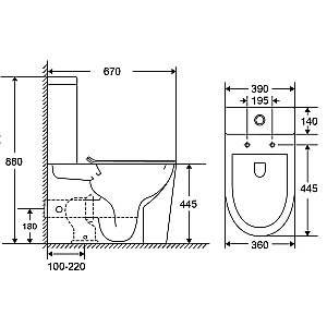 Инсталляция для унитаза Azario AZ-8010-1000 купить в интернет-магазине сантехники Sanbest