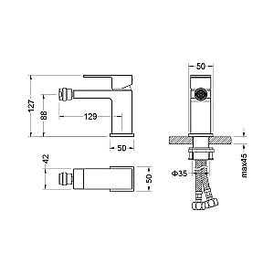 Смеситель для биде Aquatek Либра AQ1618CR хром купить в интернет-магазине сантехники Sanbest