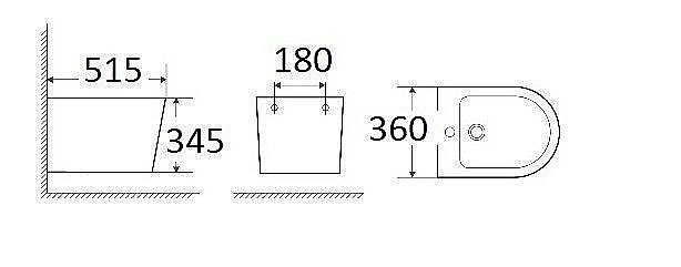 Биде подвесное WeltWasser SALZBACH 005MT-GR серый матовый купить в интернет-магазине Sanbest
