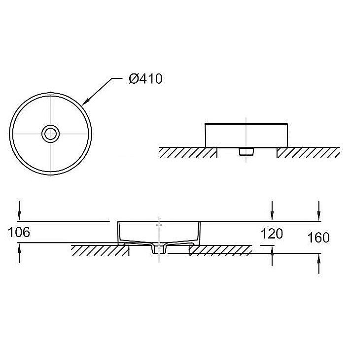 Раковина накладная ABBER Bequem AC2118 белая купить в интернет-магазине Sanbest
