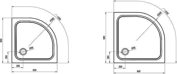 Душевой поддон Ravak Galaxy Pro Flat Elipso 80x80 купить в интернет-магазине Sanbest
