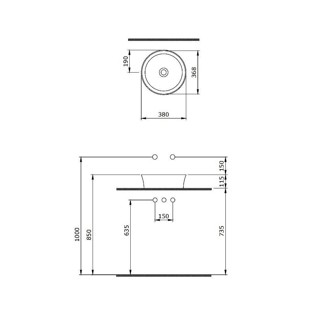 Раковина накладная BERGES Ego SL 181221 38 матовый белый купить в интернет-магазине Sanbest