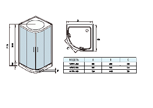 Душевая кабина WeltWasser WW500 WERRA 904 90х90 купить в интернет-магазине Sanbest