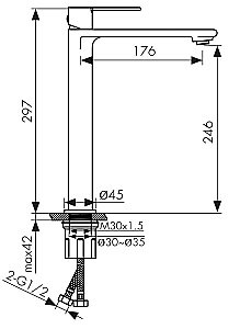 Смеситель для раковины Kaiser Serio 05411 хром купить в интернет-магазине сантехники Sanbest