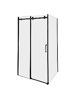 Душевой уголок CeruttiSpa CEZA'S 120x90 CEZA'S120B стекло прозрачное/профиль черный матовый купить в интернет-магазине Sanbest