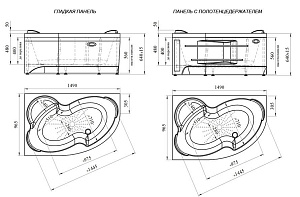 Акриловая ванна Vannesa Ирма 149х96 купить в интернет-магазине Sanbest