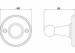 Крючок Burlington A14 CHR хром купить в интернет-магазине сантехники Sanbest