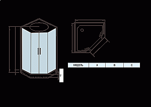 Душевая кабина WeltWasser WW500 NESSE 904 90х90 купить в интернет-магазине Sanbest