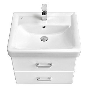 Тумба с раковиной Акватон Америна 60 белая глянцевая для ванной в интернет-магазине Sanbest