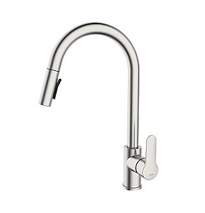 Смеситель для кухни Iddis Сuba CUBSTP0i05 сталь купить в интернет-магазине сантехники Sanbest