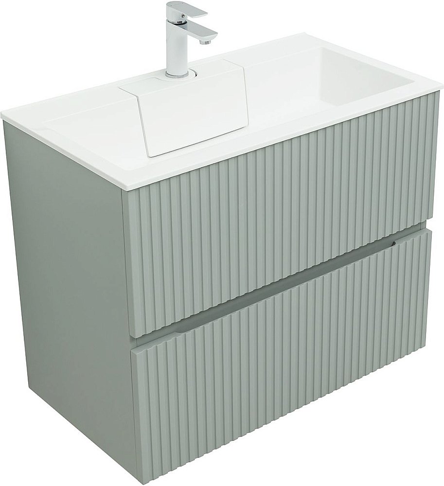 Тумба с раковиной Aquanet Джейн 80 мисти грин для ванной в интернет-магазине Sanbest