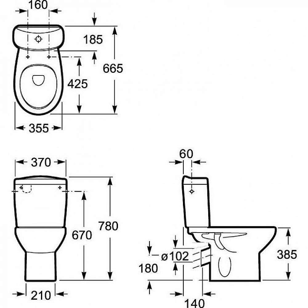 Унитаз напольный Roca Victoria 34239U000 с бачком купить в интернет-магазине Sanbest