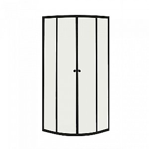 Душевой уголок Orange E01-090TB/G 90х90 стекло прозрачное/профиль черный купить в интернет-магазине Sanbest