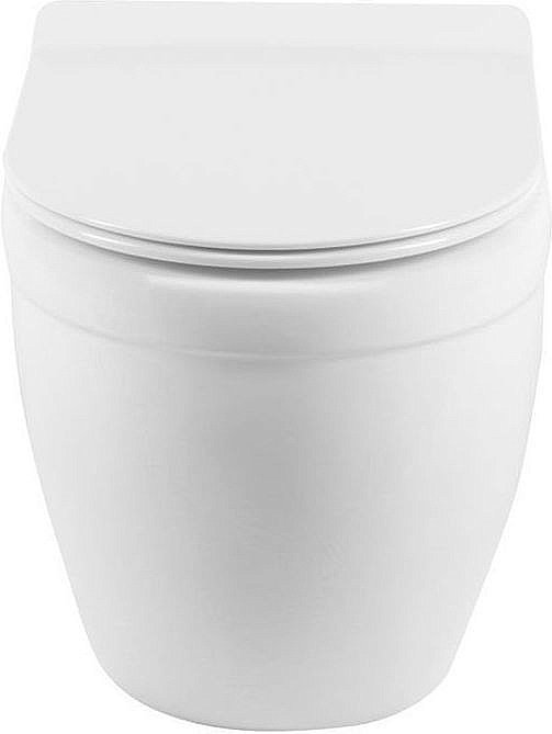 Подвесной унитаз Aquanet Rimless Glide-W CL-11042 с крышкой микролифт, безободковый купить в интернет-магазине Sanbest